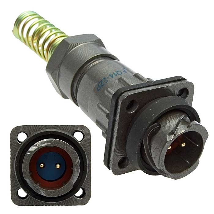 Разъём быстроразъёмный SZC FQ14-2pin ZPJ-8, 2-х контактный фото 1