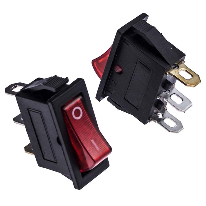 Клавишный переключатель RUICHI KCD3-101N-C3-R/3P, ON-OFF фото 1