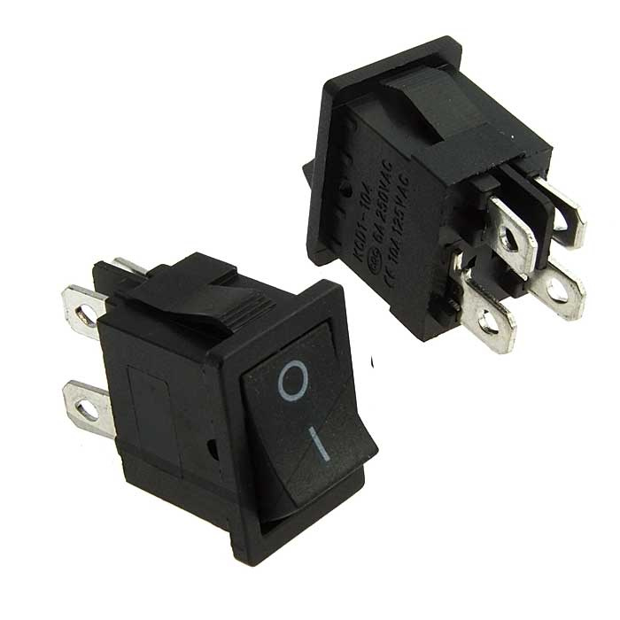 Клавишный переключатель RUICHI KCD1-201-4-C3 B/4P, ON-OFF фото 1