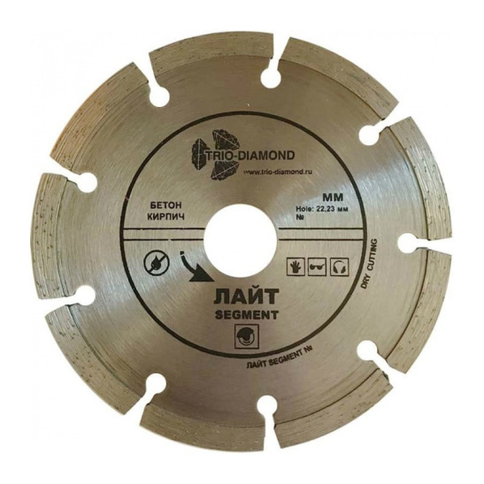 Диск алмазный сегментный " SEGMENT Лайт" 180х22,23мм, Trio-Diamond (Трио-Диамант) арт.410180 фото 4