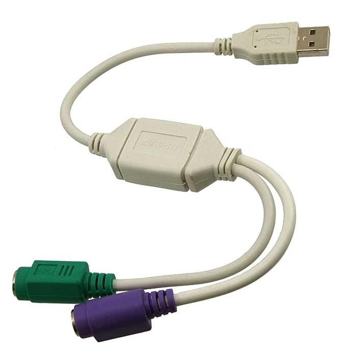 Переходной разъём RUICHI ML-A-040 (USB to PS/2), длина 30 см фото 1