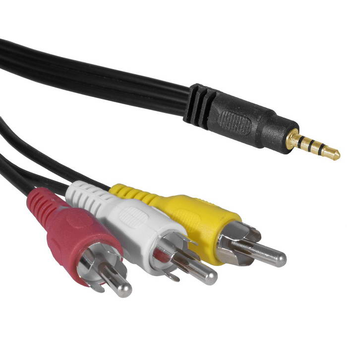 Аудио-видео шнур RUICHI Stereo 3,5 мм - 3 RCA, 3 м фото 1