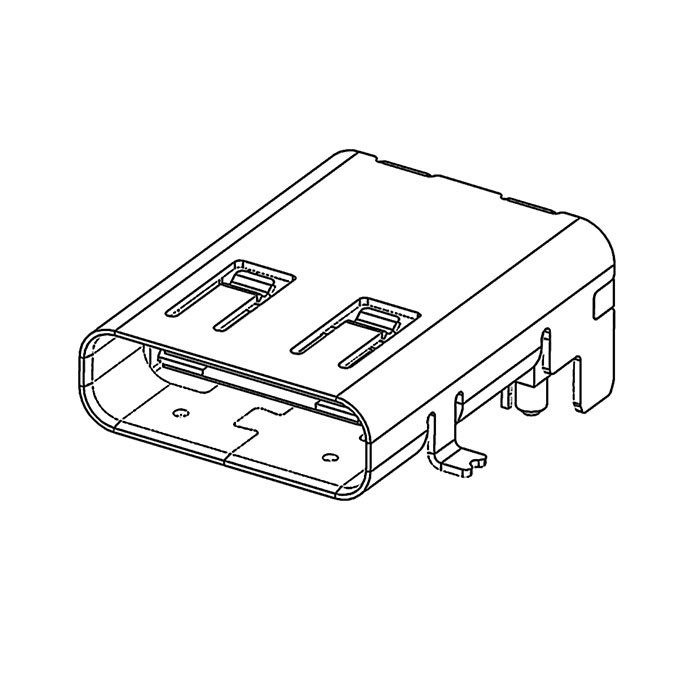Разъём USB RUICHI USB3.1 TYPE-C 24PF-021, 24 контакта фото 2