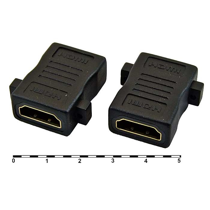 Разъём HDMI/DVI RUICHI HDMI F/F (HAP-015), чёрный фото 1