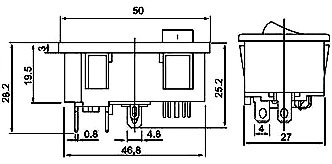 Разъём питания RUICHI AC-013, с выключателем фото 2
