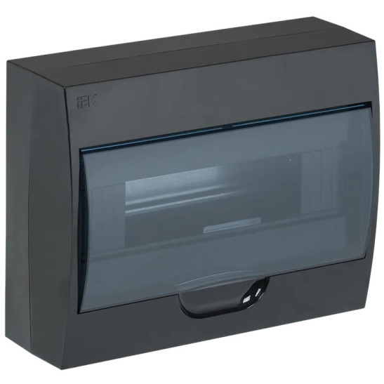 Бокс IEK ЩРН-П 12 черный навесной пластик KREPTA IP41 200х255х95 ( MKP12-N-12-41-K02) фото 1