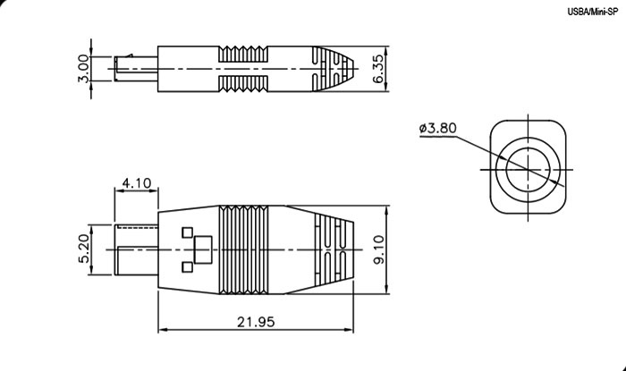 Разъём USB RUICHI USBA/Mini-SP, 4 контакта фото 2