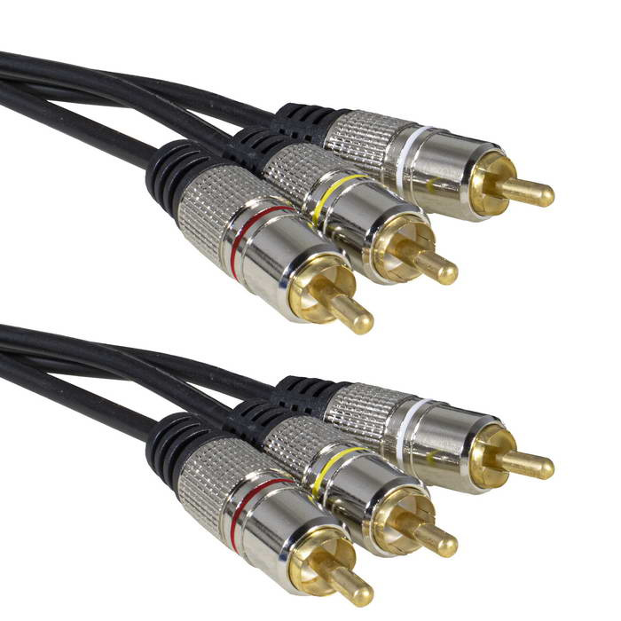 Аудио-видео шнур RUICHI 3 RCA - 3 RCA, 1.5 м фото 1