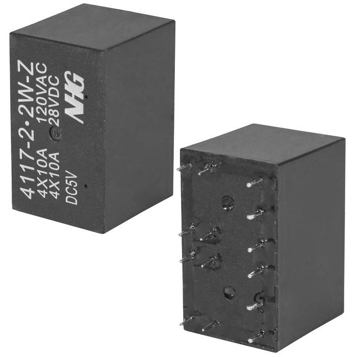 Электромагнитные реле 4117-2-2W-Z-10A-5VDC-1.0 фото 1
