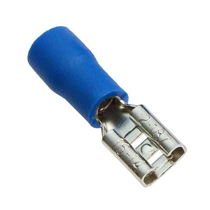 Клемма ножевая изолированная F-типа (гнездо) RUICHI FDD 2-187 мм, синяя фото 1