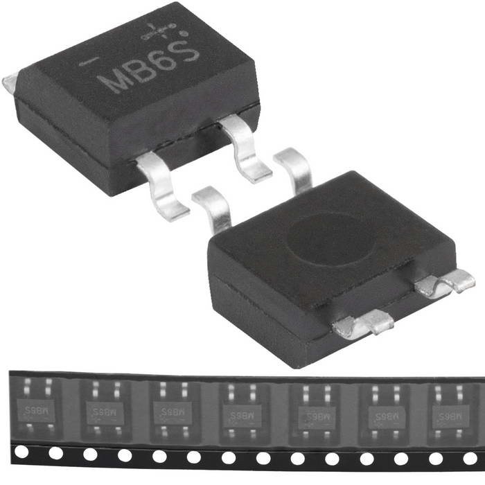 MB6S CTK диодный мост, 600 В, 0.8 А, MBS фото 1
