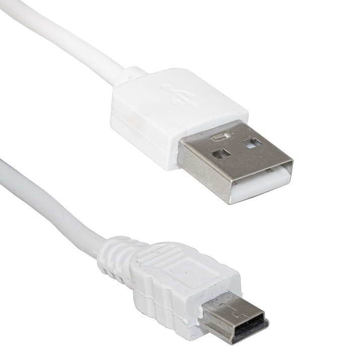 Компьютерный шнур RUICHI USB 2.0 A(m)-mini USB B(m), 1.8 м, белый фото 1