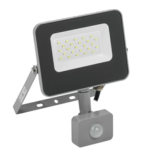 Прожектор IEK СДО 07-20Д 20W серый 6500К 1400Лм светодиодный IP44 фото 1