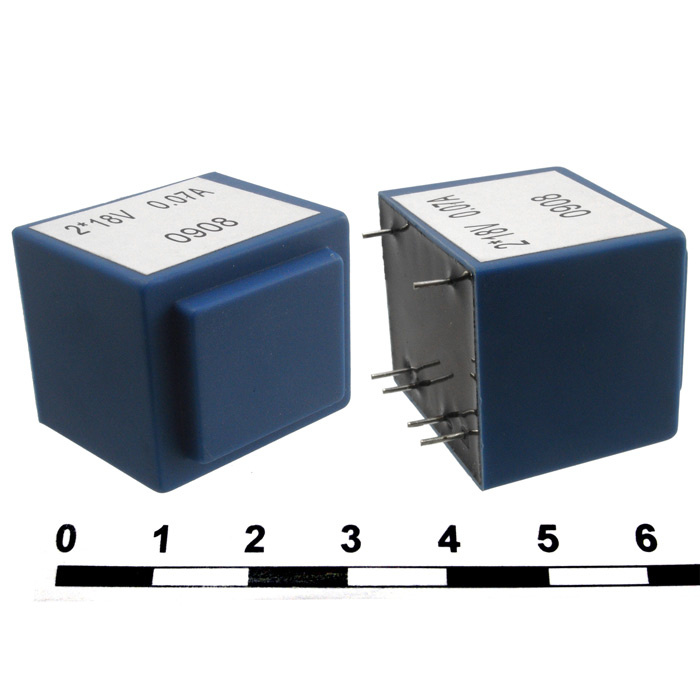 Трансформатор 50гц RUICHI ТПК-2 (ТПГ-2) 2x24V (аналог), герметизированный фото 1