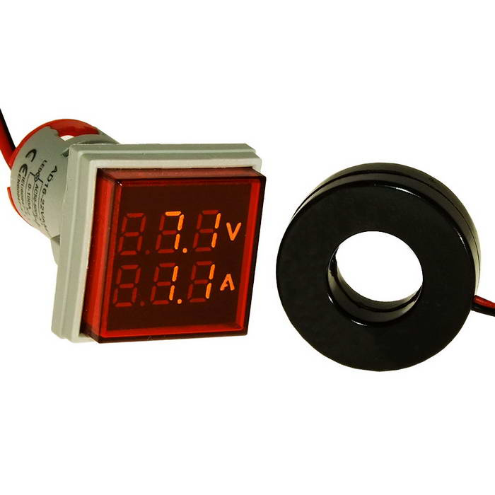 Цифровой LED вольтметр-амперметр переменного тока RUICHI DMS-205 фото 1