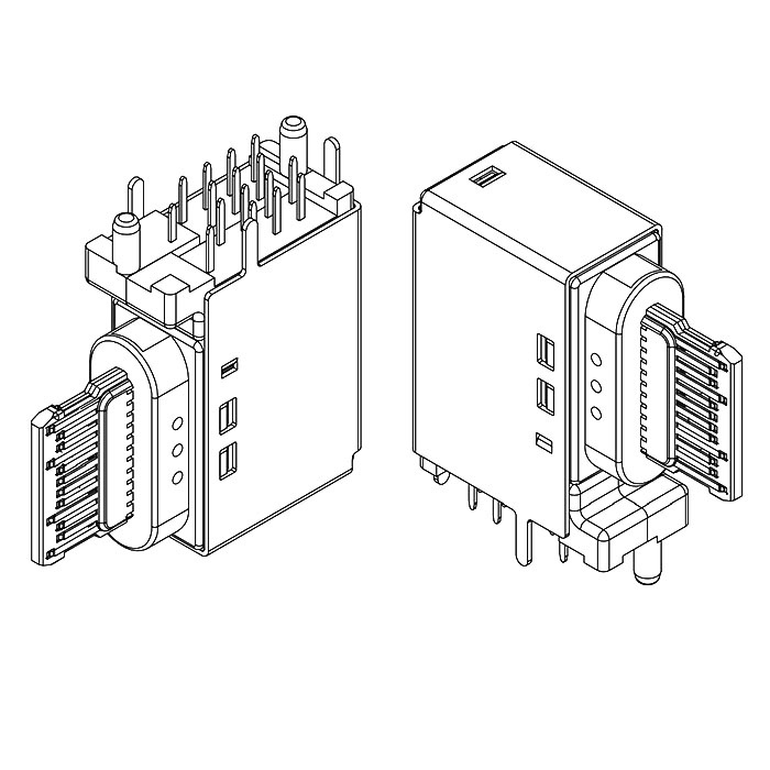 Разъём USB RUICHI USB3.1 TYPE-C 24PF-017, 24 контакта фото 2