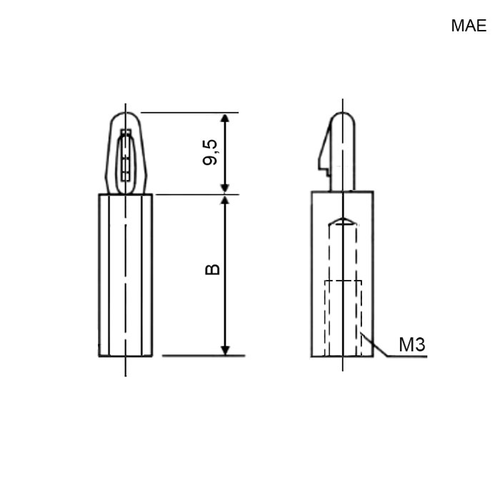 Стойка для печатной платы RUICHI MAE-25T, шестигранная, с фиксатором фото 2