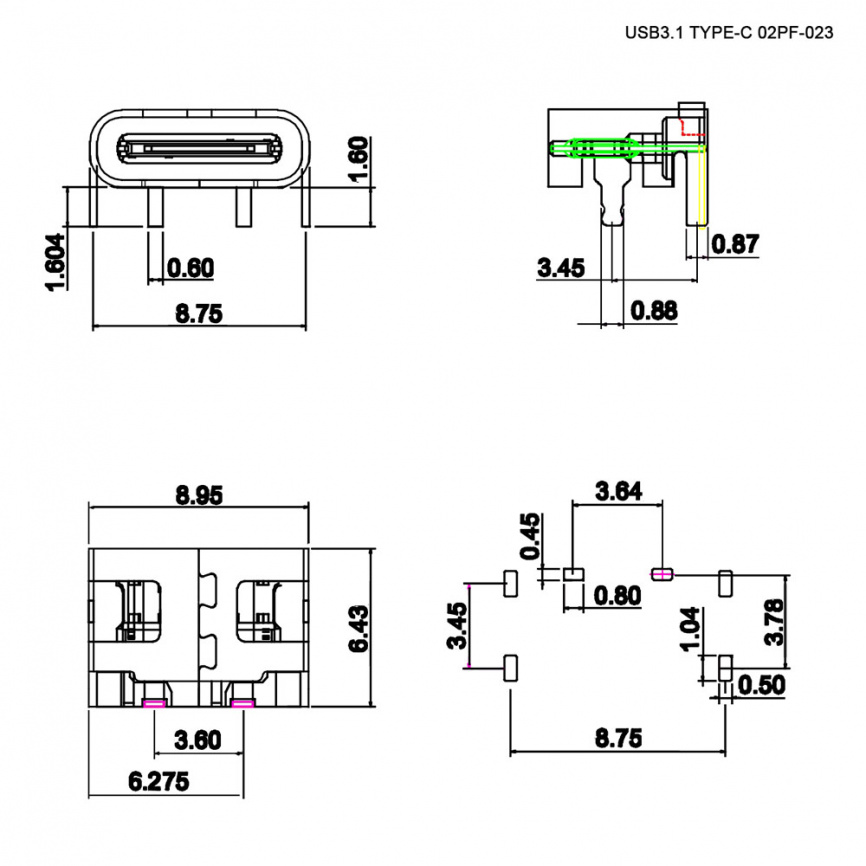 USB USB3.1 TYPE-C 02PF-023 фото 2