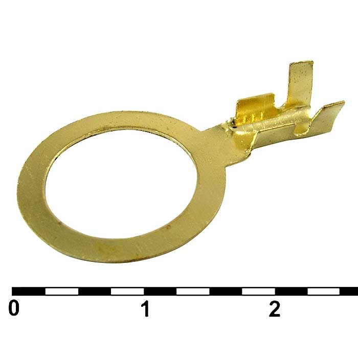 Наконечник кольцевой неизолированный RUICHI DJ431-12B-C, 2,0…2,5 мм2, латунь фото 1