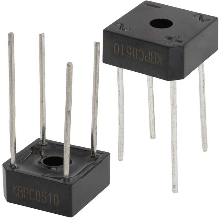 KBPC610 RUICHI диодный мост, 1000 В, 6 А, KBPC-6 фото 1