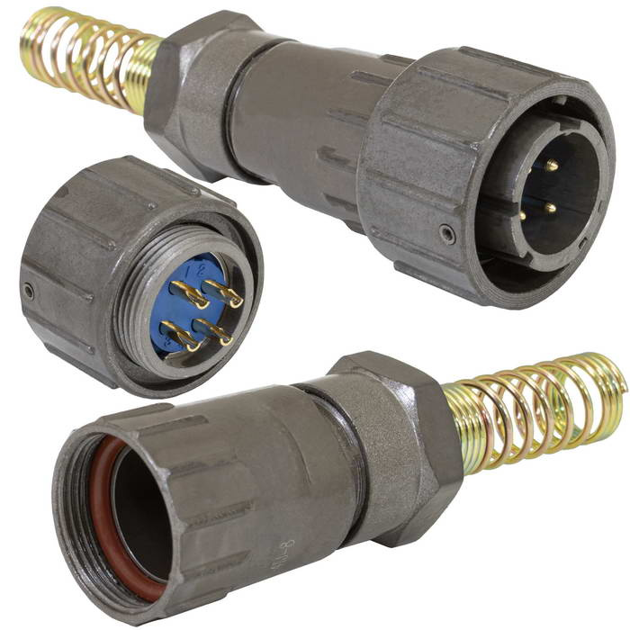 Разъём быстроразъёмный RUICHI FQ18-4pin TJ-8, 4-х контактный фото 1