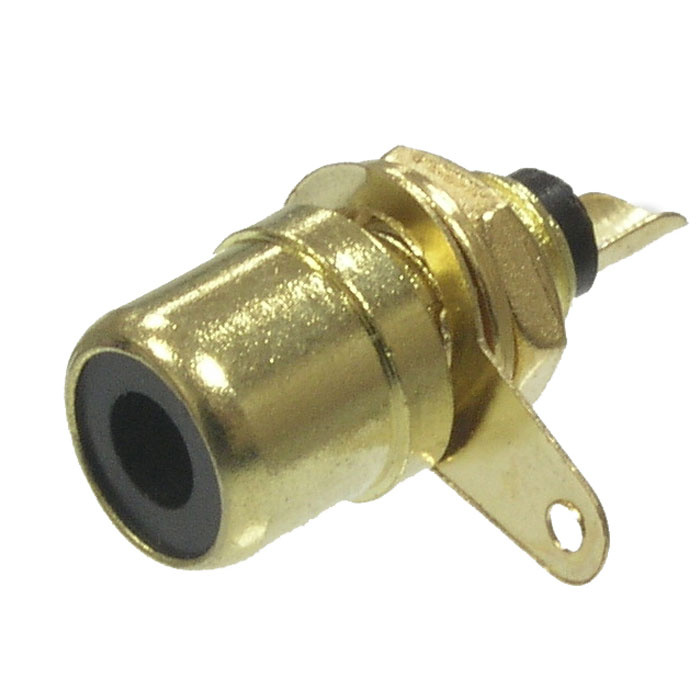 Разъём RCA RUICHI 7-0234B GOLD/RS-115G, 50 В фото 1
