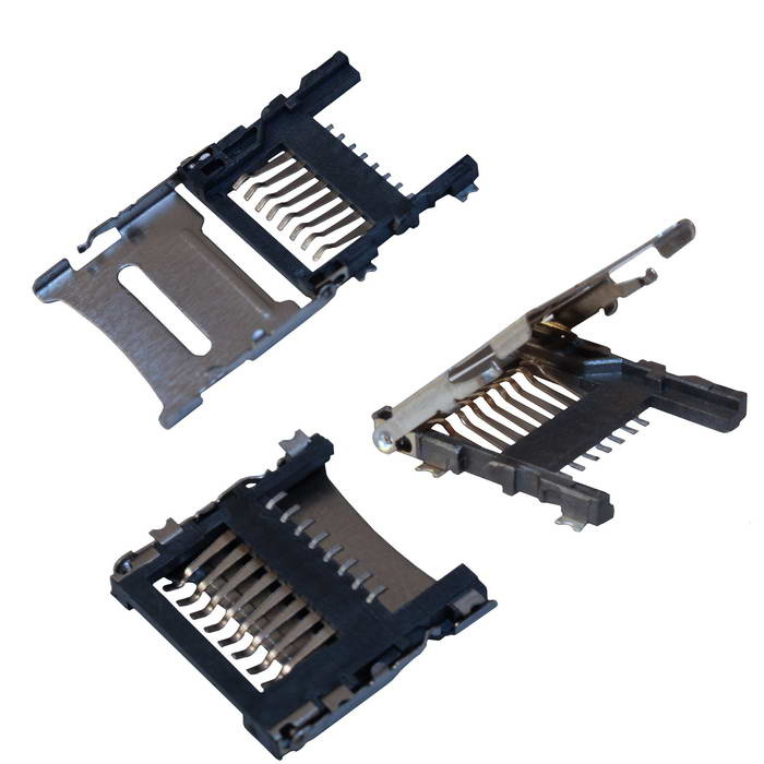 Держатель micro SD карты RUICHI SMD 8 pin, 1.8 H фото 1