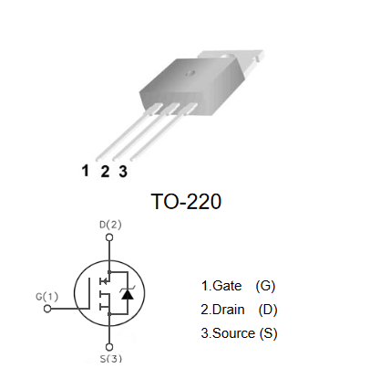 IRFZ46N JSMSEMI полевой транзистор (MOSFET), N-канал, 60 В, 53 А, 12 мОм, TO-220 фото 2