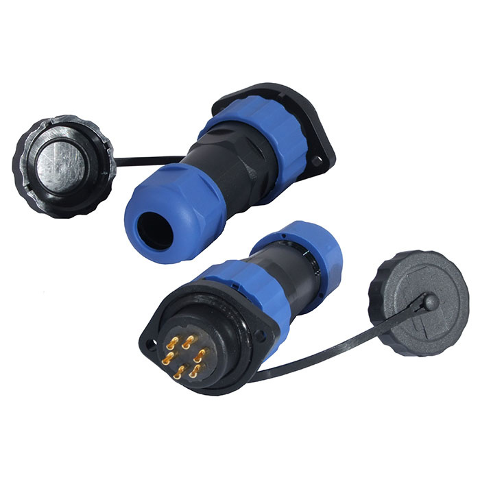 Разъём герметичный SZC21 6P-M-FE, 6 контактов фото 1