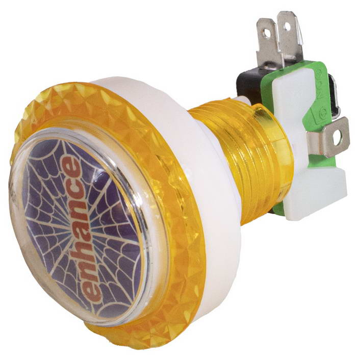 Кнопка GMSI RUICHI RC-1012-W, 22 мм, 3 А, 20 мОм, LED-подсветка, 12 В, круглая, корпус белый, толкатель белый фото 1