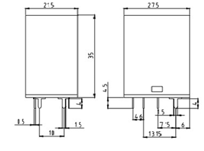 Электромагнитные реле HK13F-DC12V-2CP фото 2