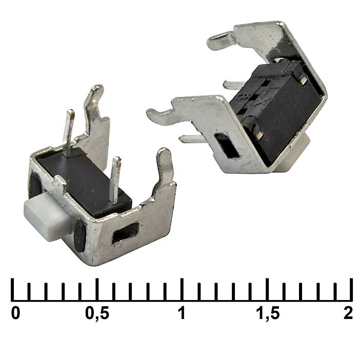 Тактовая кнопка RUICHI IT-1101VA, 5x7.3x4.3 мм, OFF-(ON), 50 мА, 12 В, 50 мОм фото 1