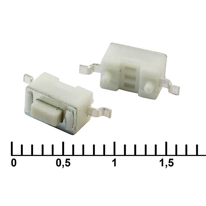 Тактовая кнопка RUICHI IT-1101NE-S, 6x3x3.2 мм, OFF-(ON), 50 мА, 12 В, 50 мОм фото 1