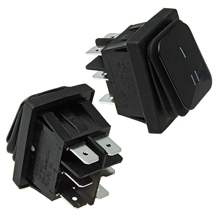 Клавишный переключатель SB090 IP65 on-on 22x30mm фото 1