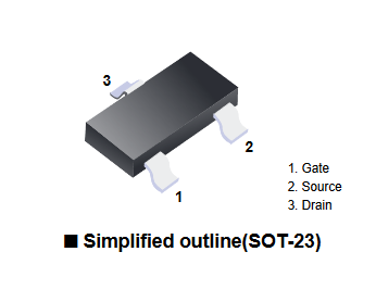 FDV301N SLKOR полевой транзистор (MOSFET), N-канал, 25 В, 0.22 А, 4000 мОм, SOT-23 фото 2