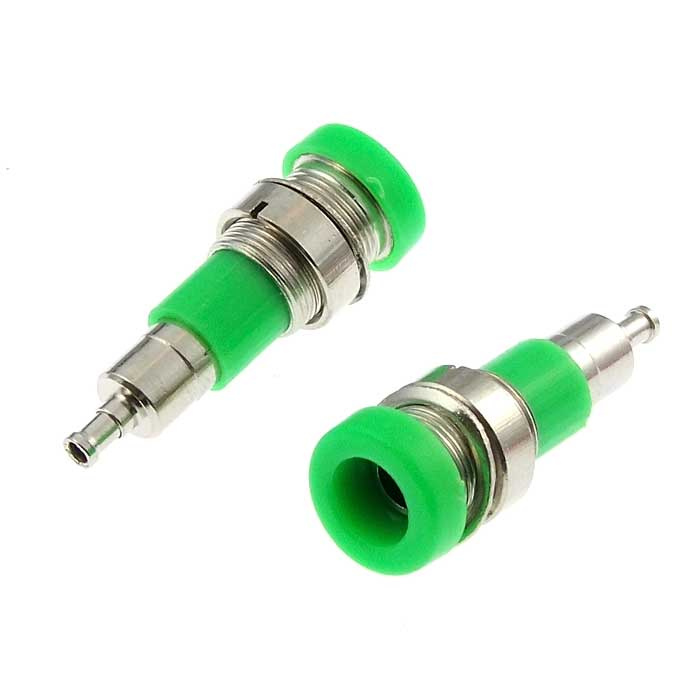 Гнездо RUICHI Z010 4 мм panel jack зелёный, на панель под пайку фото 1