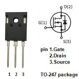 IRFPE50 JSMSEMI полевой транзистор (MOSFET), N-канал, 800 В, 7.8 А, 1.2 Ом, TO-247 фото 2