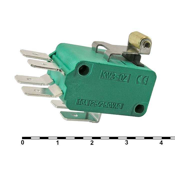 Микропереключатель с планкой и роликом RUICHI MSW-07-1, ON-(ON) 6P-2x3, 5 А, 250 В фото 1