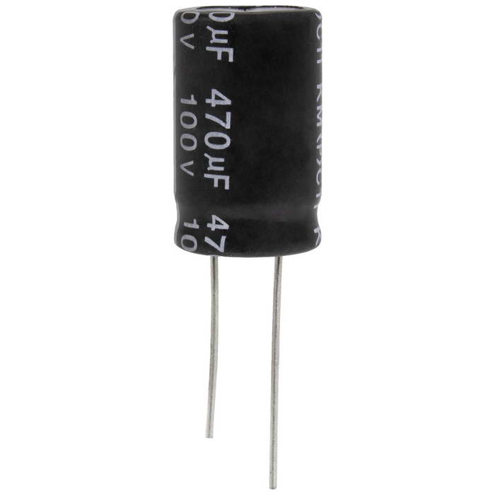 KM471M2ABKJ1625VBK JWCO Конденсатор электролитический радиальный, 470 мкФ, 100 В,      16х25 мм, -40…+105 °C, наработка 2000 часов фото 1