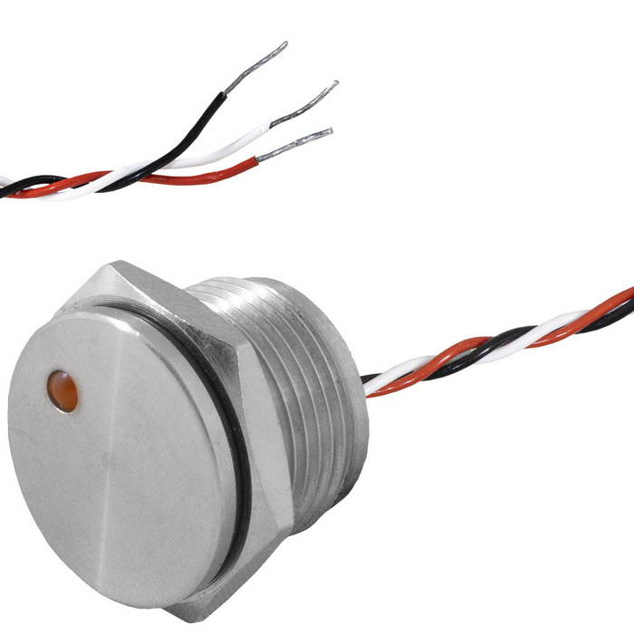 Кнопка пьезо с подсветкой, с фиксацией RUICHI RPS16ZD/R on-off, М16, IP68, нержавеющая  сталь фото 1