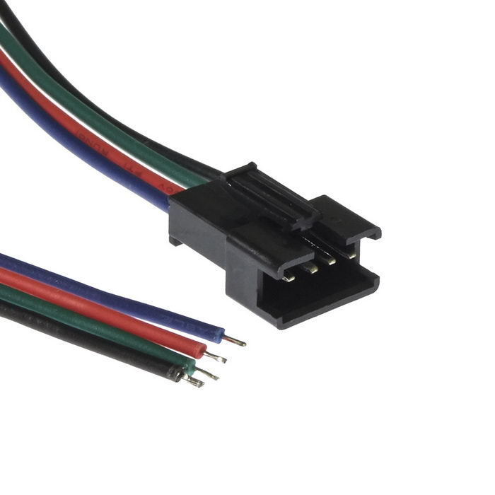 Межплатный кабель питания (вилка) RUICHI SM-коннектор, 4Pх150 мм, 22AWG, с шагом 2,5 мм фото 1