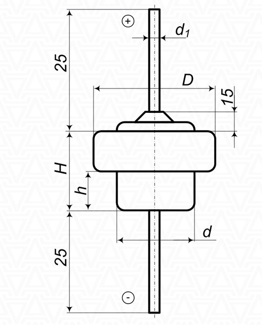 Танталовые конденсаторы К52-2В     70 В    15 мкф фото 2