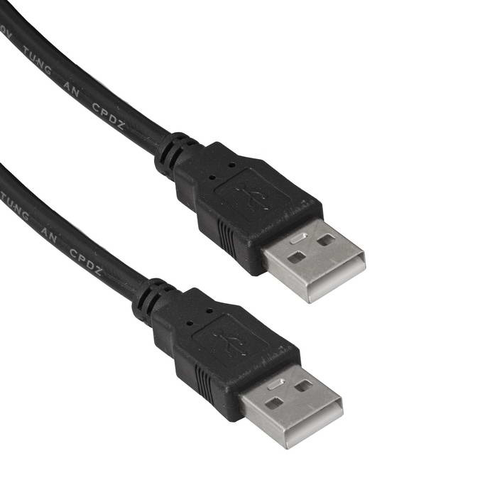 Компьютерный шнур RUICHI USB 2.0 A(m)-USB A(m), 1.8 м, чёрный фото 1