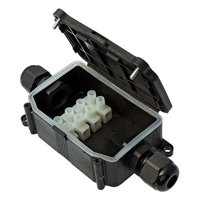 Коробка распределительная RUICHI BOX-2-1 IP65 2pin CA10 10A/450V, пластик фото 1