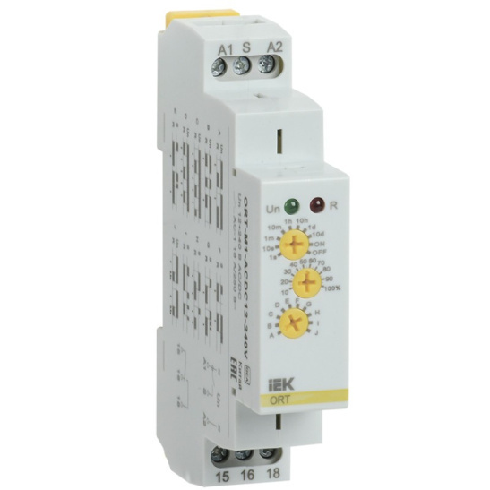 Реле времени ORT многофункциональное 1 контакт 12-240В AC/DC IEK (ORT-M1-ACDC12-240V) фото 1