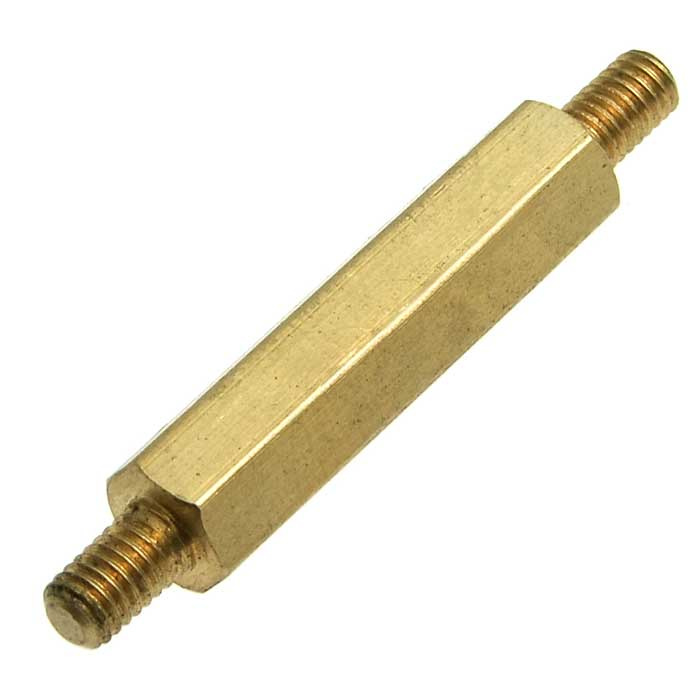 Стойка монтажная для печатной платы RUICHI PCHNN-20, шестигранная, латунная фото 1