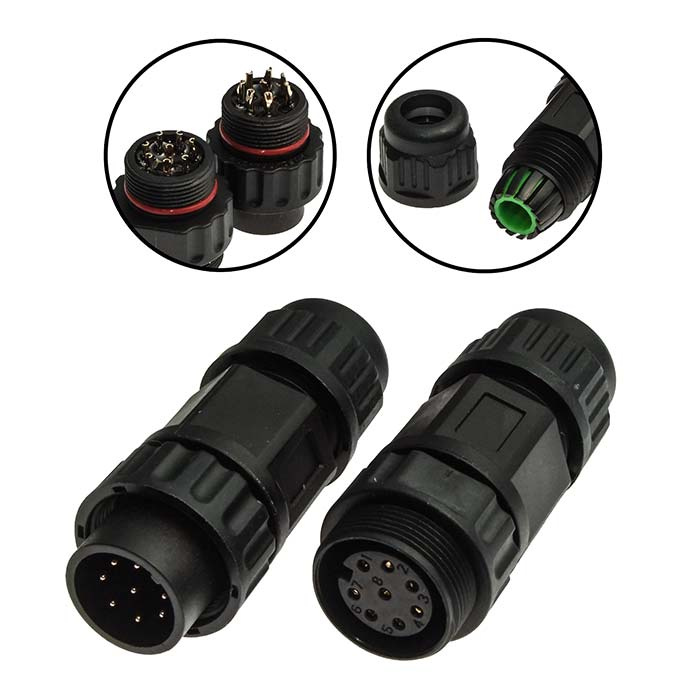 Разъём герметичный SZC-260 8pin (IP68), 8 контактов фото 1