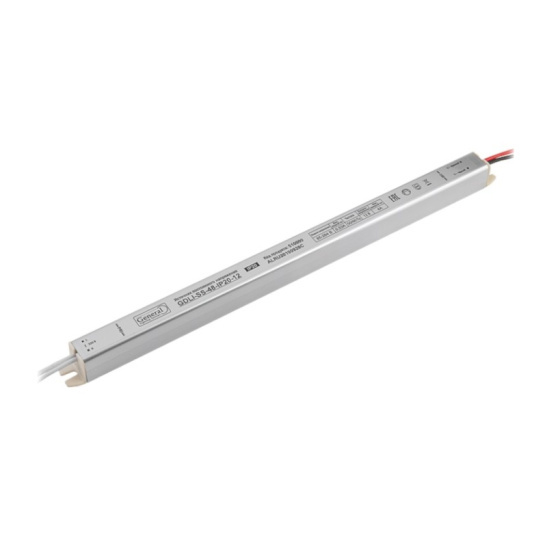 Драйвер General LED (510009) GDLI-SS-48 48 Вт, 12 В, IP20 для светодиодной ленты (лайт-бокса) фото 1