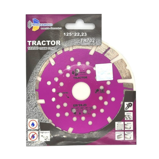 Диск алмазный отрезной Tractor (125х22.2х10 мм) TRIO-DIAMOND TR702 фото 1