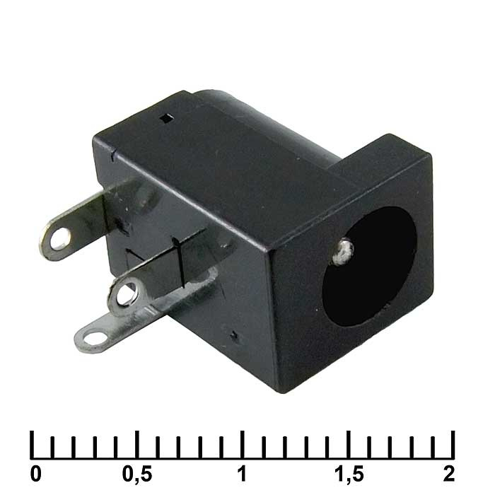 Разъём питания штырьковый RUICHI TJ-002 2.0 мм, монтаж на плату фото 1